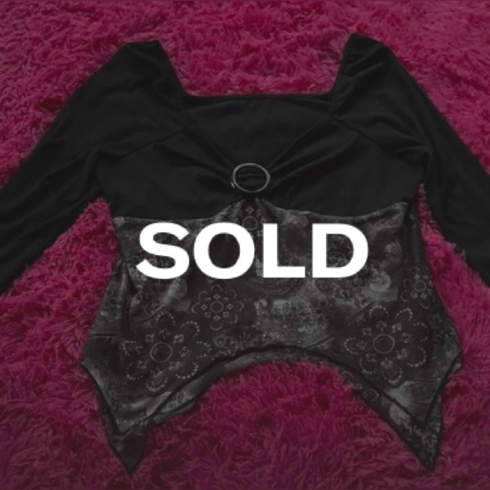SOLD Black mesh Long sleeve
